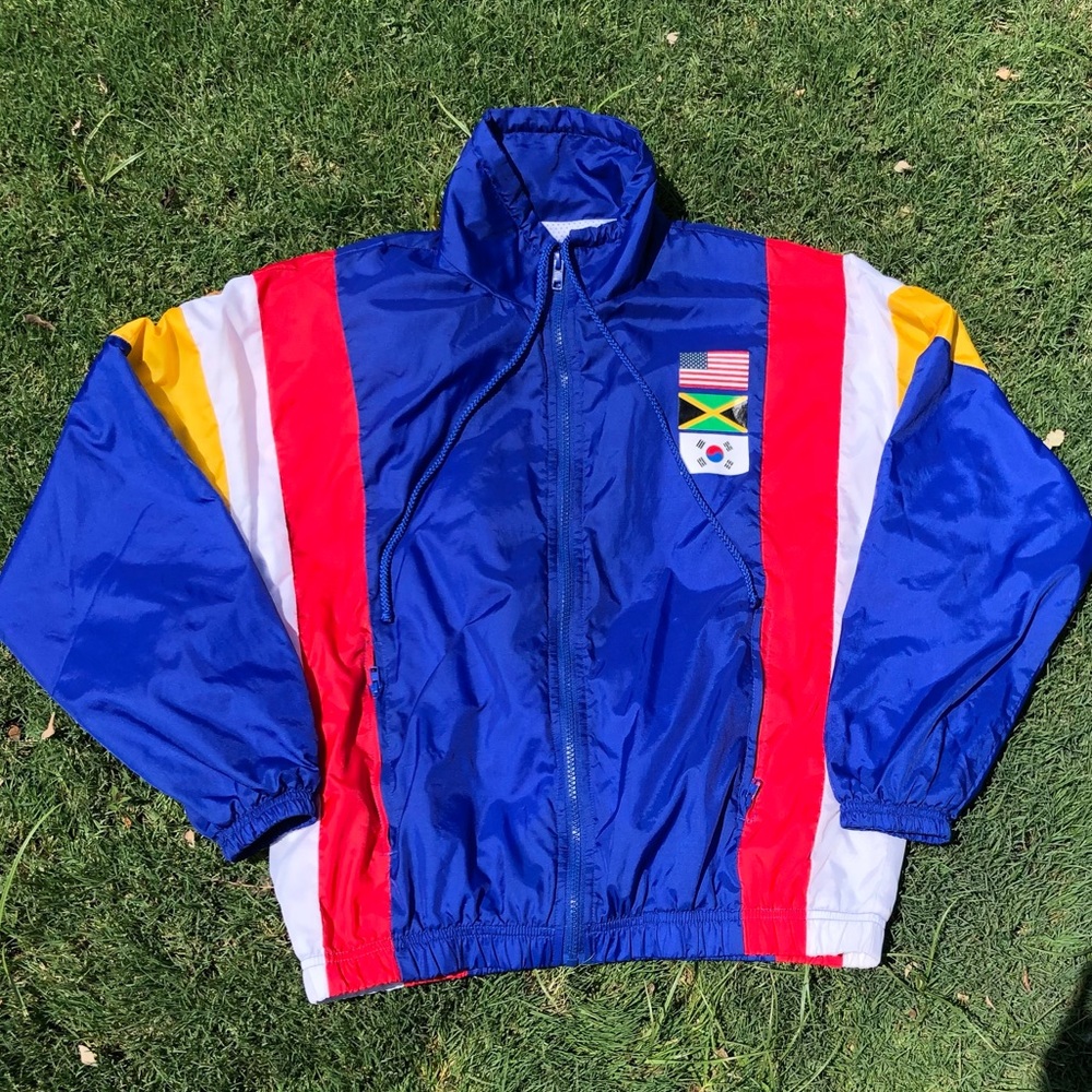 multicolored unisex forever 21 windbreaker 🌊🌱✨